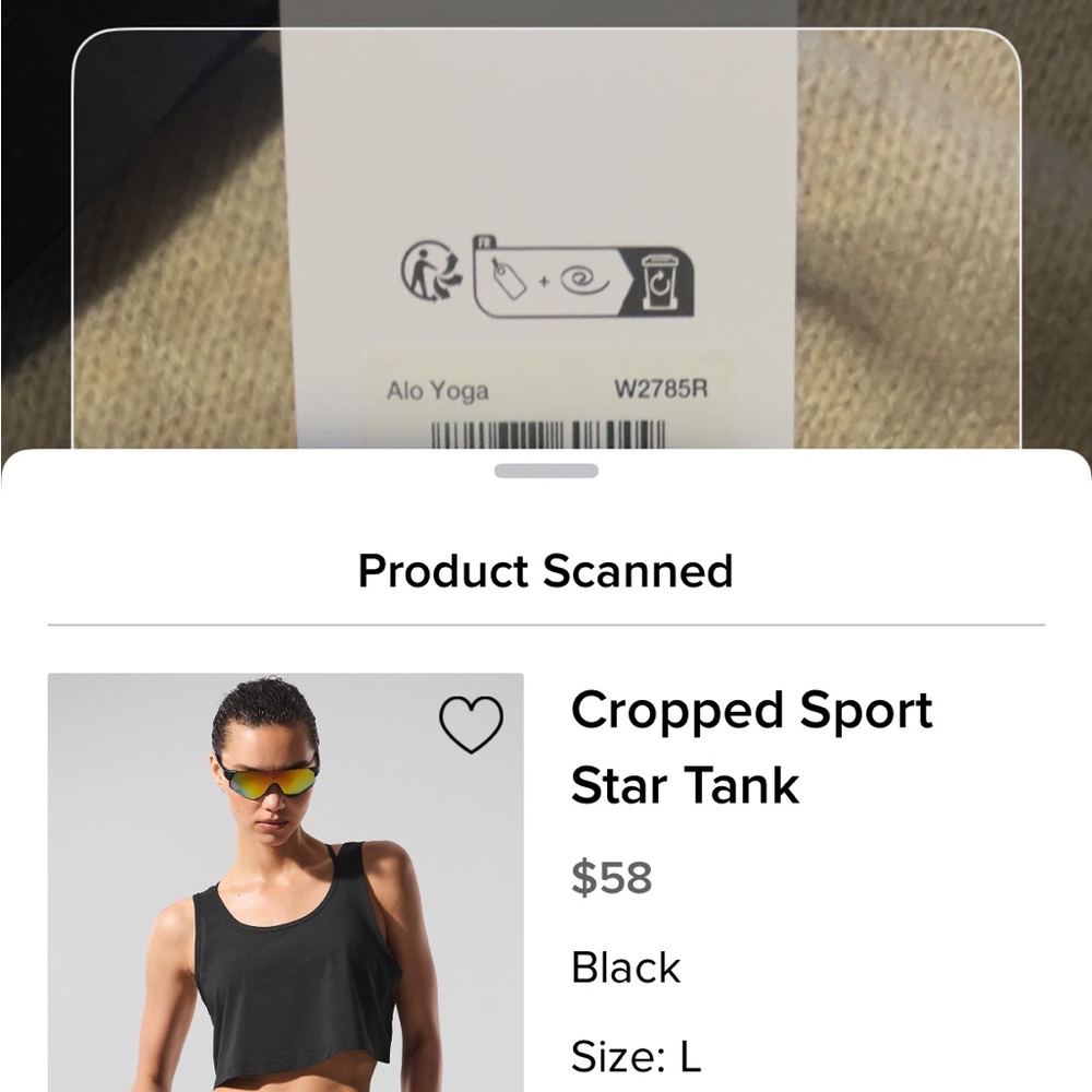 ALO Yoga Black Sport Tank